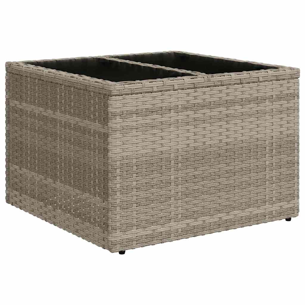 Gartensofa-set 6 pcs Hellgrau und Dunkelgrau Poly-Rattan