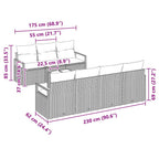 Gartensofa-set mit Kissen 8 pcs Braun und Creme Poly-Rattan