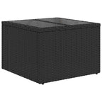 Gartensofa-set mit Kissen 10 pcs Schwarz Poly-Rattan