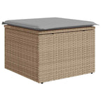 Sofa Set mit Kissen 5 pcs Beige und Hellgrau Poly-Rattan