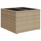 Gartensofa-set mit Speicher Beige und Hellgrau Poly-Rattan