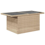 Gartensofa-set mit Kissen mit Kissen 6 pcs Beige Poly Rattan