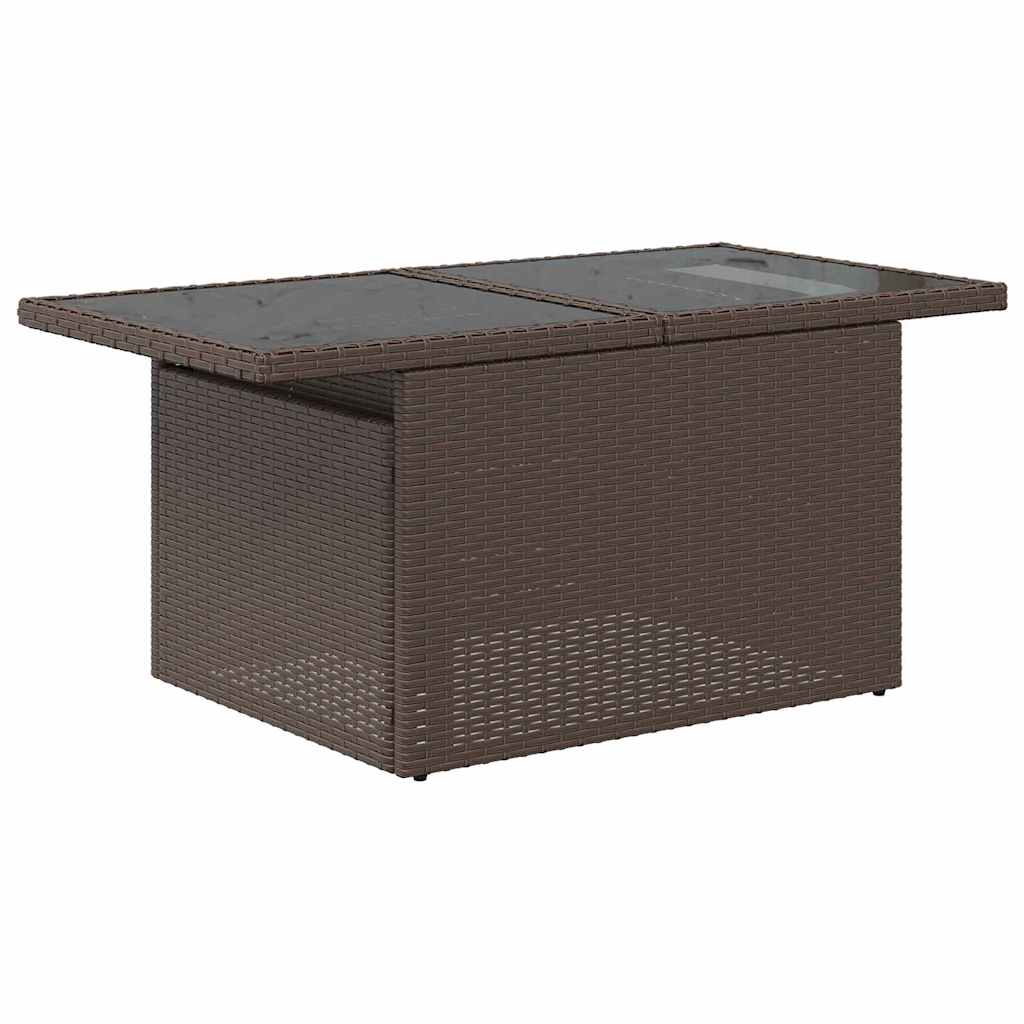 Gartensofa-set mit Kissen mit Kissen 5 pcs Braun Poly Rattan