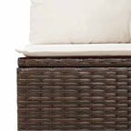 Garten-Sofa-Set mit Speicher 9 pcs Braun Poly Rattan