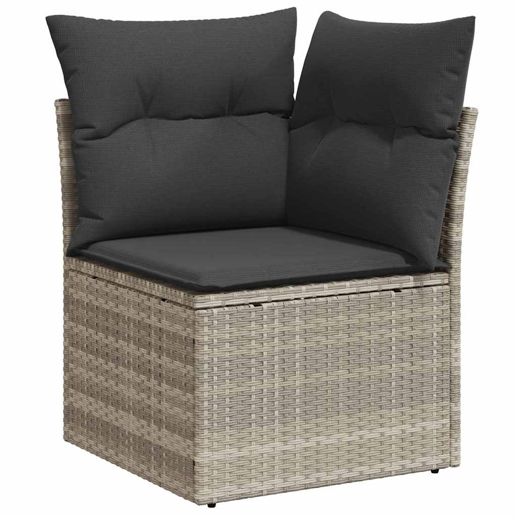 Garten-Sofa-Set mit Kissen 7 pcs Hellgrau und Dunkelgrau