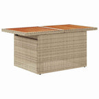 Garten-Sofa-Set mit Speicher 7 pcs Beige Poly Rattan