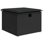 Gartensofa-set mit Kissen 6 pcs Schwarz Poly-Rattan