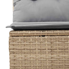 Sofa Set mit Kissen mit Speicher Beige und Hellgrau Poly-Rattan