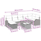 Sofa Set mit Kissen mit Speicher Beige und Creme Poly-Rattan