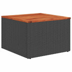 Gartensofa-set mit Kissen 7 pcs Schwarz Poly-Rattan