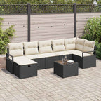 Sofa Set mit Kissen 4 pcs Poly-Rattan