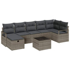 Sofa Set mit Kissen 4 pcs Poly-Rattan