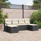 Sofa Set mit Kissen 5 pcs Poly-Rattan