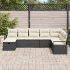 Sofa Set mit Kissen 5 pcs Poly-Rattan