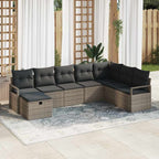 Sofa Set mit Kissen 5 pcs Poly-Rattan