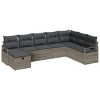 Sofa Set mit Kissen 5 pcs Poly-Rattan