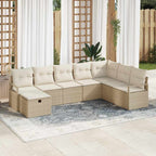 Sofa Set mit Kissen 5 pcs Poly-Rattan