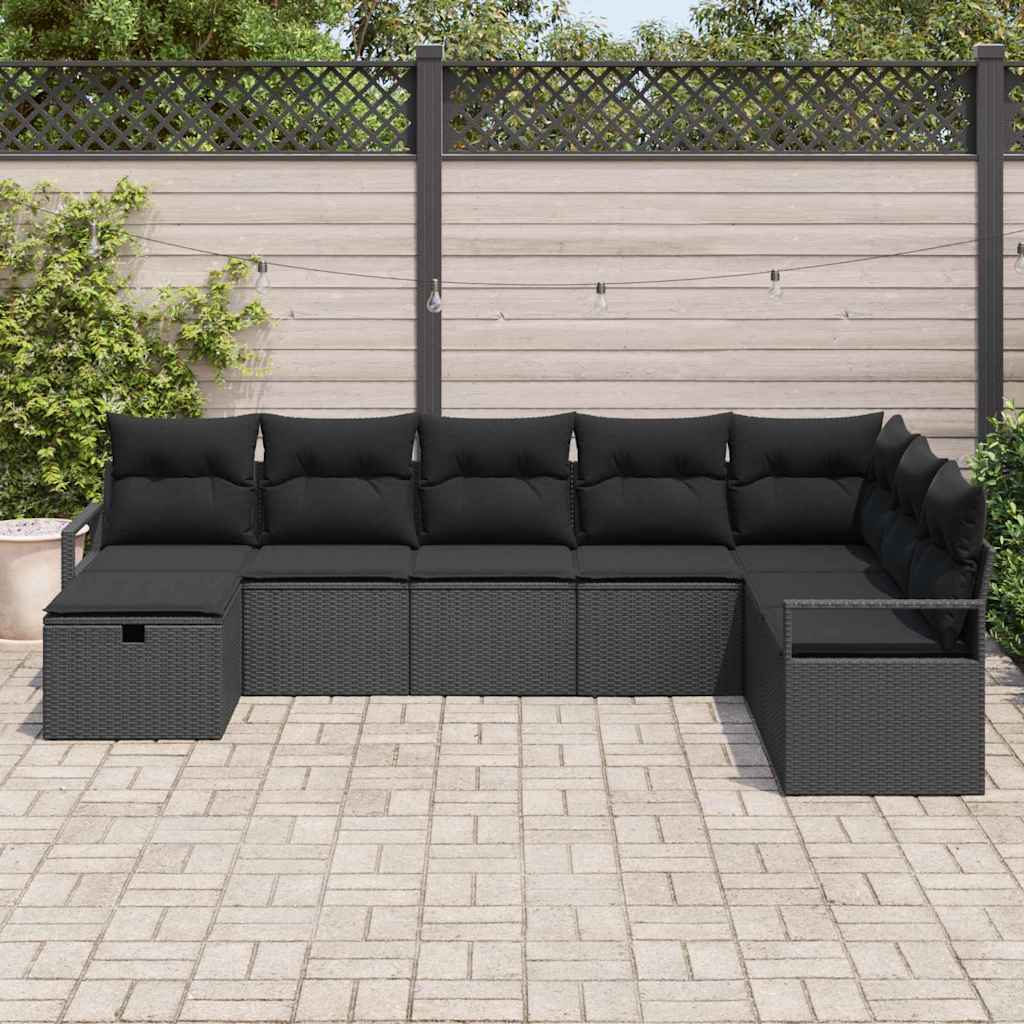 Sofa Set mit Kissen 6 pcs Poly-Rattan