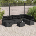 Sofa Set mit Kissen 6 pcs Poly-Rattan