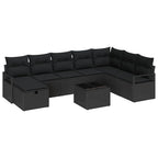 Sofa Set mit Kissen 6 pcs Poly-Rattan