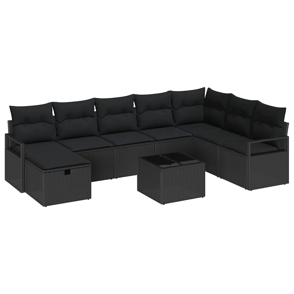 Sofa Set mit Kissen 6 pcs Poly-Rattan