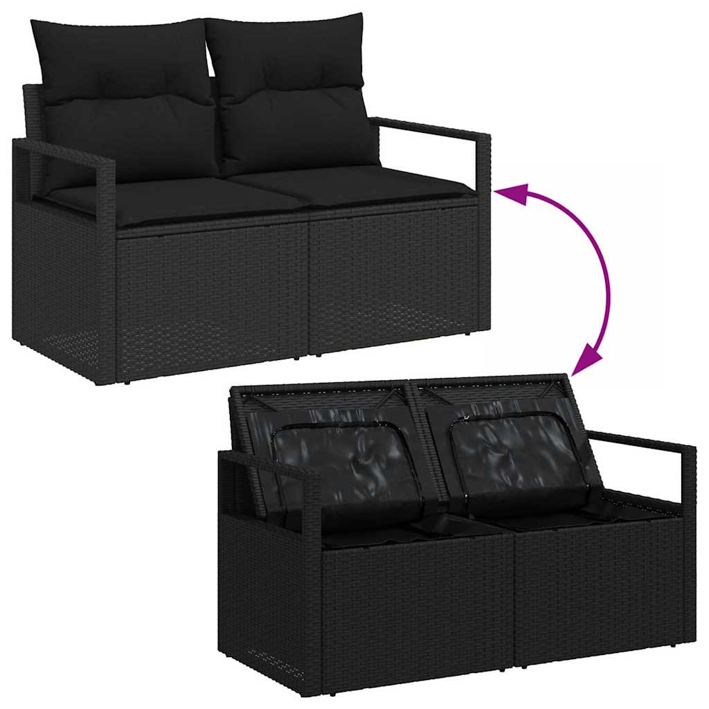 Sofa Set mit Kissen 6 pcs Poly-Rattan