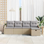 Sofa Set mit Kissen 6 pcs Poly-Rattan