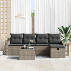 Sofa Set mit Kissen 5 pcs Poly-Rattan