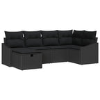 Sofa Set mit Kissen 7 pcs Poly-Rattan