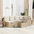 Sofa Set mit Kissen 6 pcs Poly-Rattan
