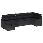 Sofa Set mit Kissen 7 pcs Poly-Rattan