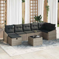 Sofa Set mit Kissen 8 pcs Poly-Rattan