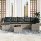 Sofa Set mit Kissen 8 pcs Poly-Rattan