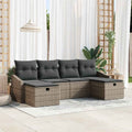 Sofa Set mit Kissen 6 pcs Poly-Rattan
