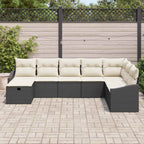 Sofa Set mit Kissen 9 pcs Poly-Rattan