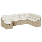 Sofa Set mit Kissen 8 pcs Poly-Rattan