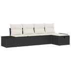 Sofa Set mit Kissen 5 pcs Poly-Rattan
