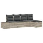 Sofa Set mit Kissen 6 pcs Poly-Rattan
