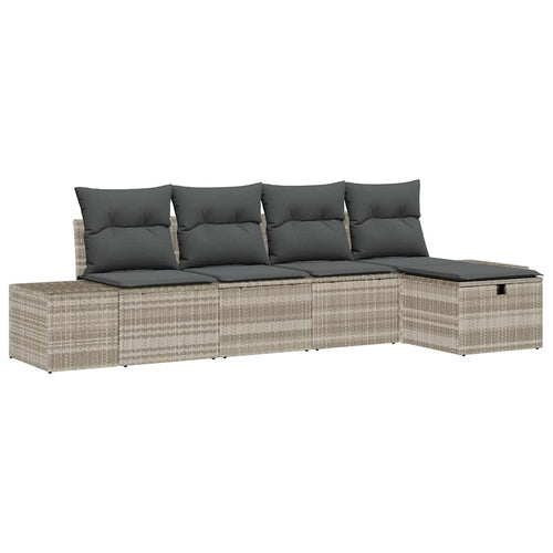 Sofa Set mit Kissen 6 pcs Poly-Rattan