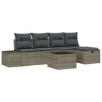 Sofa Set mit Kissen 5 pcs Poly-Rattan