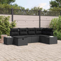 Sofa Set mit Kissen 6 pcs Poly-Rattan