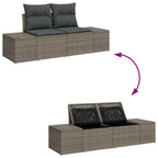 Sofa Set mit Kissen 7 pcs Poly-Rattan