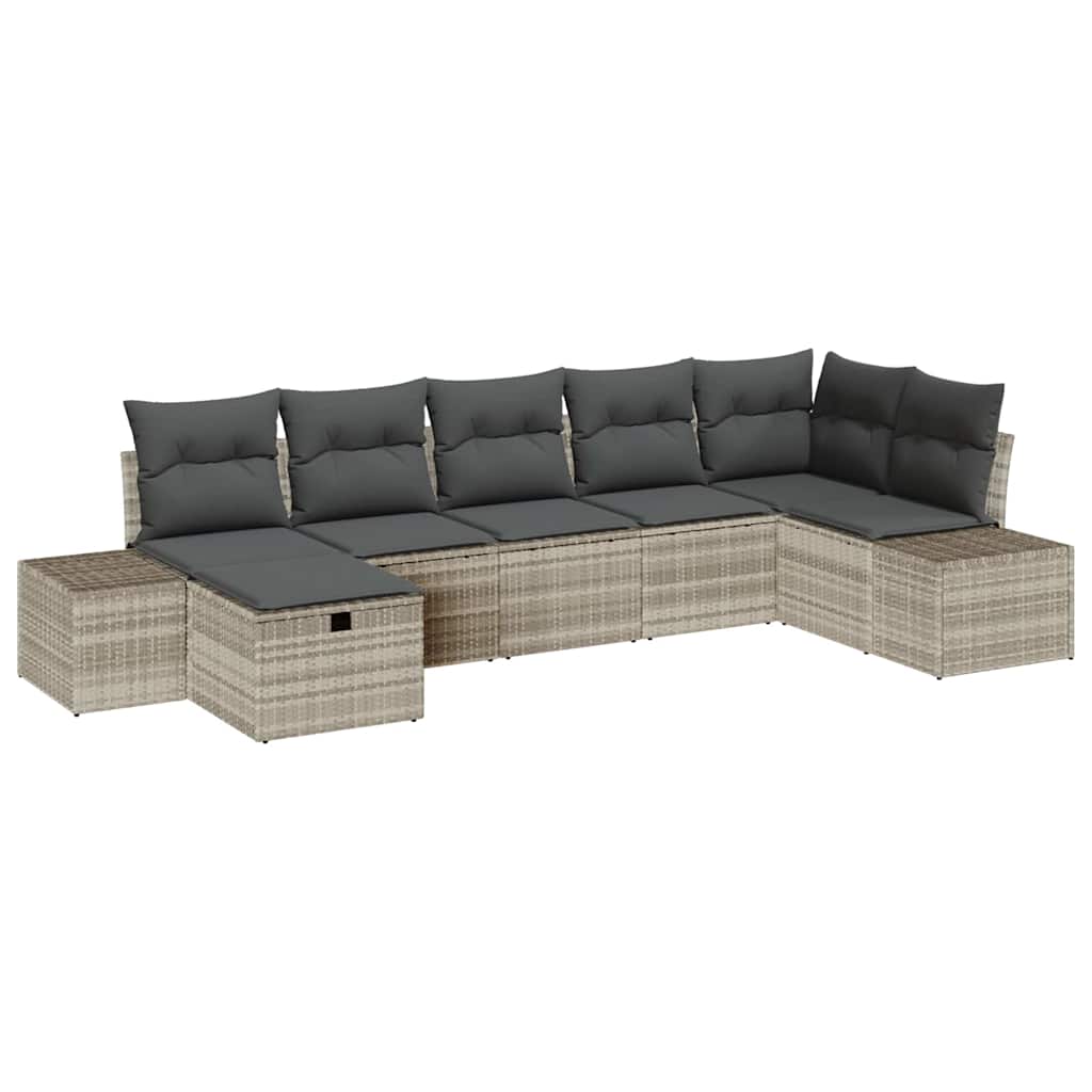 Sofa Set mit Kissen 8 pcs Poly-Rattan