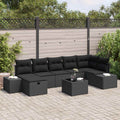 Sofa Set mit Kissen 8 pcs Poly-Rattan