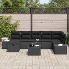 Sofa Set mit Kissen 8 pcs Poly-Rattan