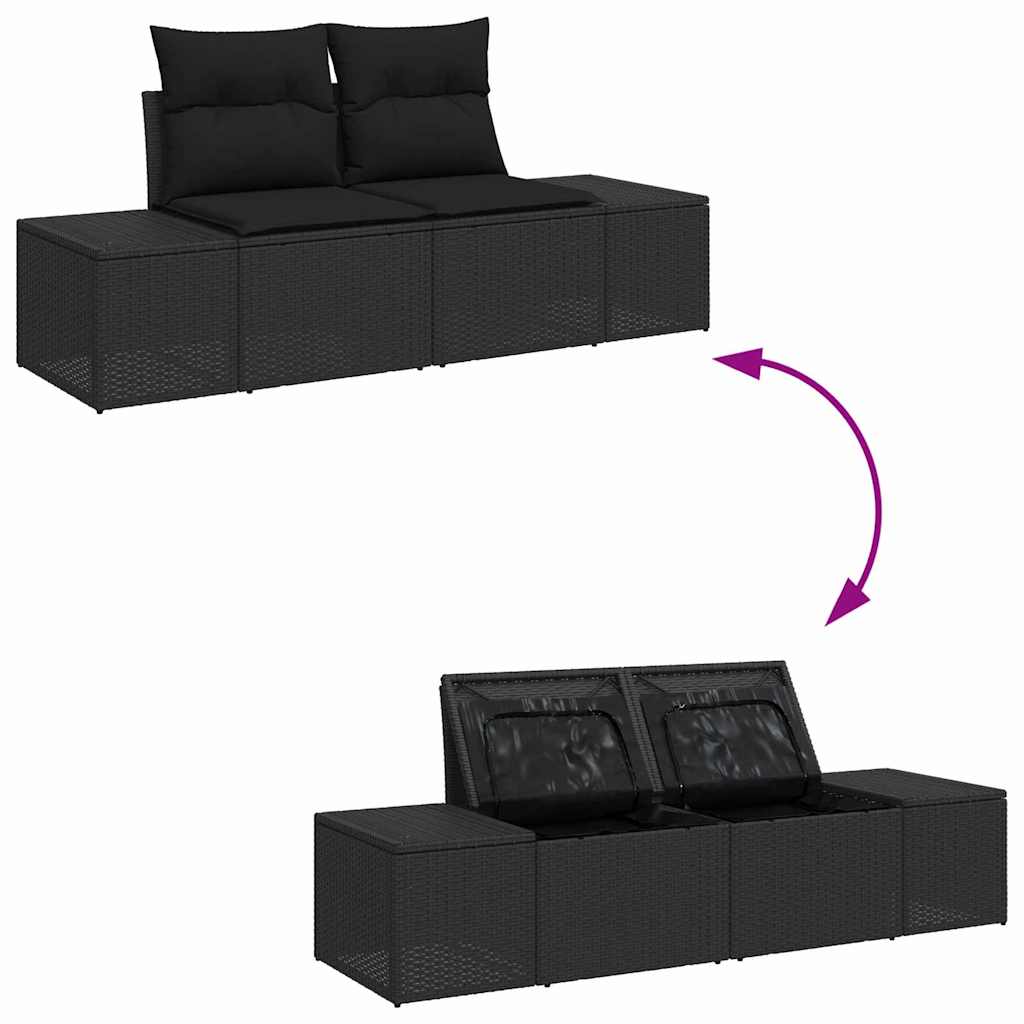 Sofa Set mit Kissen 8 pcs Poly-Rattan