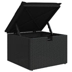 Gartensofa-set mit Kissen 4 pcs Schwarz Poly-Rattan