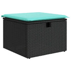 Garten-Sofa-Set 9 pcs Schwarz Poly-Rattan