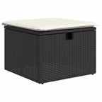 Garten-Sofa-Set 8 pcs Schwarz Poly-Rattan