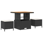Gartensofa-set 10 pcs Schwarz Poly-Rattan